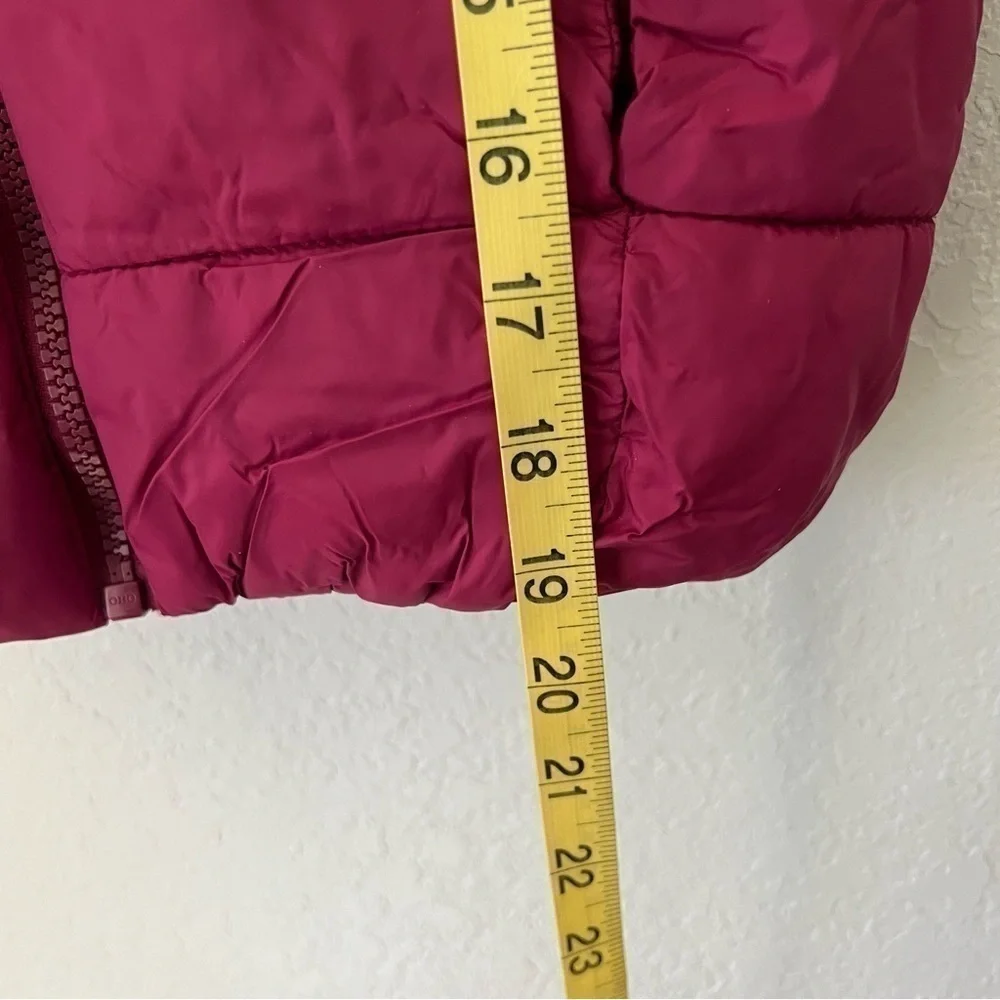 Old Navy Burgundy Sleeveless Puffer Vest, Zip Front, 2 Pockets, M (8)